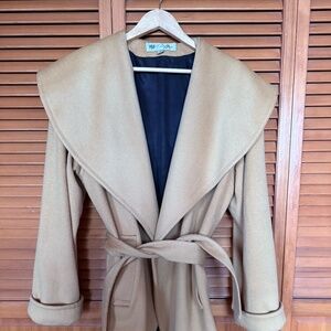 Paul et Duffier Wool Blend Vintage Wrap Coat